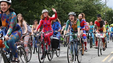 nudes at festivals|Seattle's naked bike parade turns 33 .